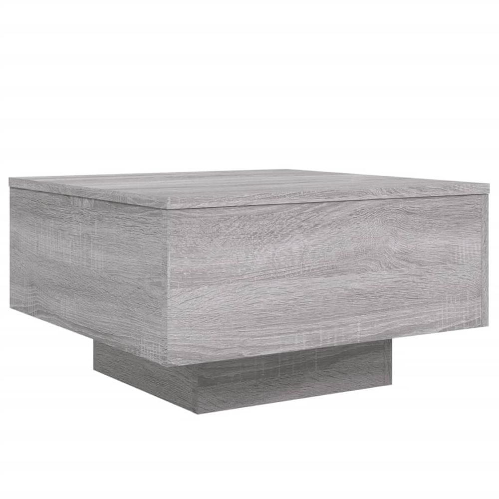 Vidaxl Konferenčný stolík sivý sonoma 55x55x31 cm kompozitné drevo